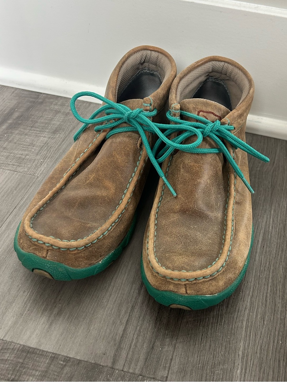 Twisted X Chukka Driving Moc Shoes Bomber Turquoise Size 6